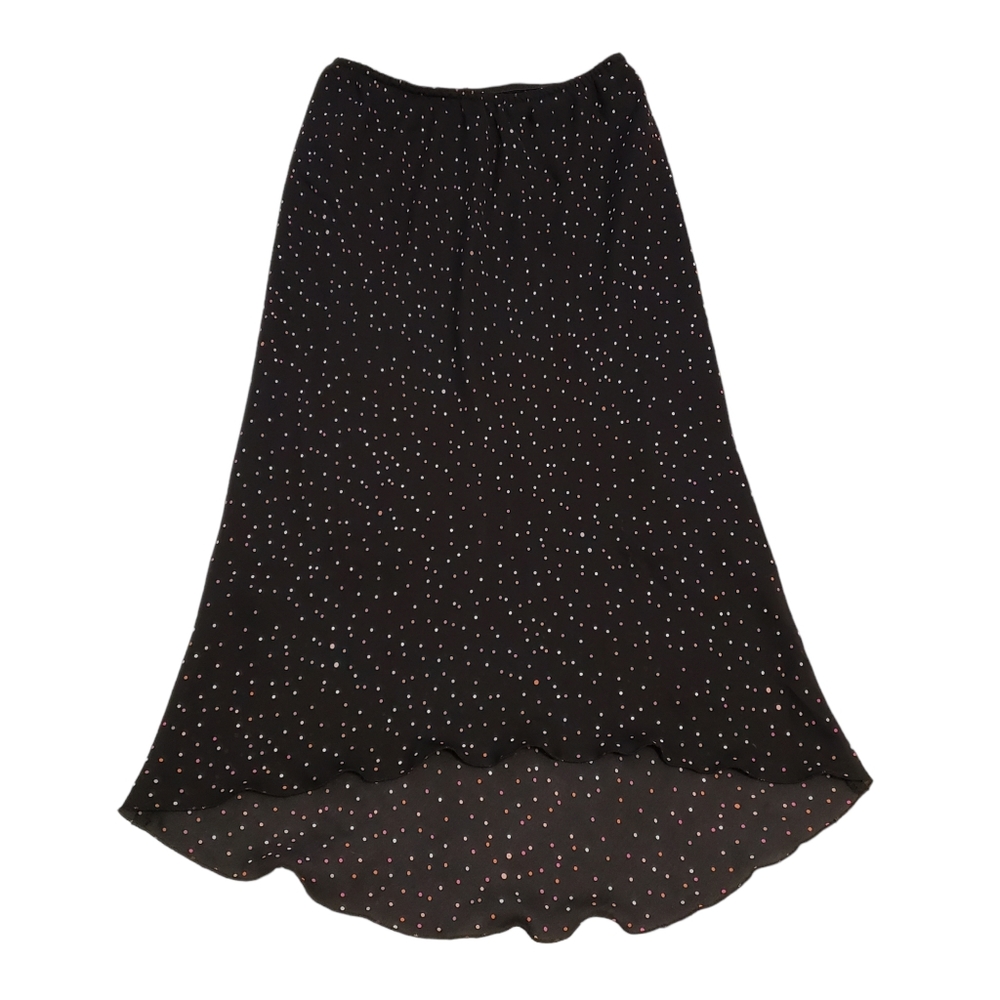 Mandy Evans Black Polka Dot Lightweight Skirt